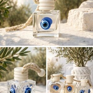 Blue Evil Eye Glass Diffuser Bottle - Home Accents
